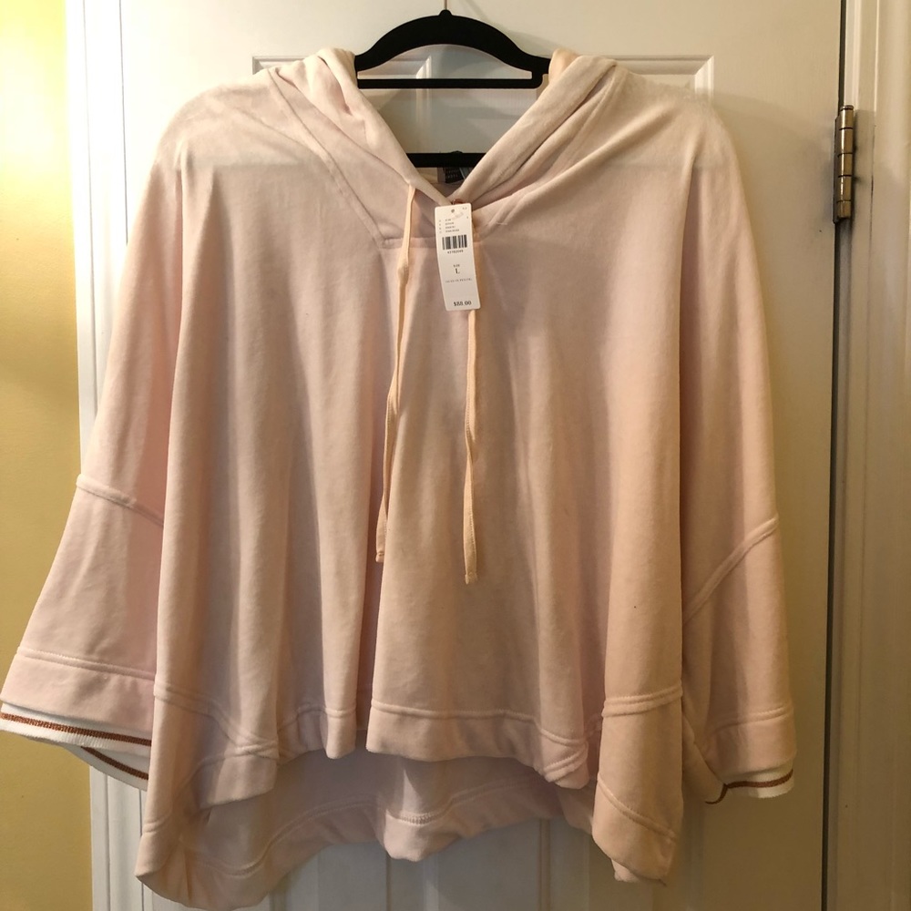 Pink Anthropologie Velvet Sweatshirt